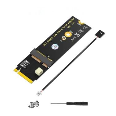 Imagem de KAGAUOAS Versão atualizada M.2 NGFF A+E Key WiF/BT cartão para cartão adaptador M.2 Key M para Intel AX200/AX201/AX210
