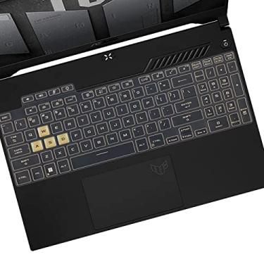 Imagem de Capa de teclado para ASUS TUF Dash 15 39.6 cm FX517ZM-AS73,TUF F15 FX507ZM / TUF A15 FA507, ASUS TUF Gaming F17 43.9 cm FX707ZM / TUF A17 FA707, 2022 ASUS TUF Computador portátil F Gaming transparente