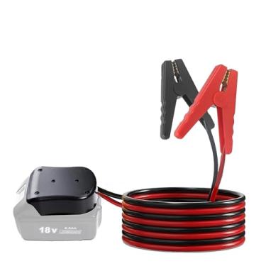 Imagem de Beleeb Cabos jumper para carro com adaptador para baterias Makita de 18 V, cabo de impulsionador automático de 8AWG 4,92FT para partida de carro usando bateria de ferramenta