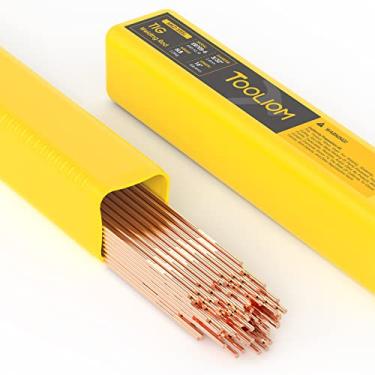 Imagem de TOOLIOM Haste de solda TIG de aço suave ER70S-6 TIG Haste de enchimento 3/81.3 cm x 40.6 cm 2.3 kg Fio de solda