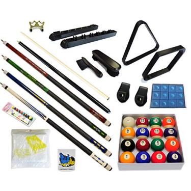 Imagem de Mesa de sinuca – Kit de acessórios premium de 32 peças – Conjuntos de bolas de ponte de taco de piscina (Kit-20)