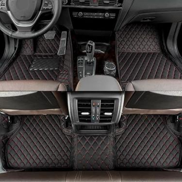 Imagem de GREATROAD Tapetes de couro personalizados para carros BYD SEAGULL/Dolphin Mini 2023 proteção contra todas as condições climáticas(PRETO-VERMELHO)