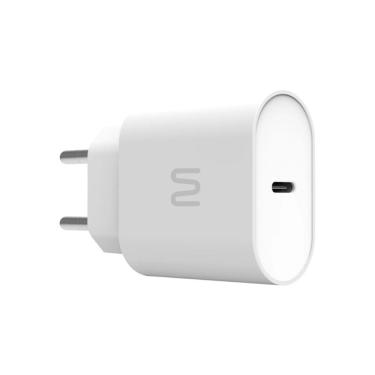 Imagem de Carregador de Parede USB-C - Multilaser CB167 - 20W - Carregamento Rápido - Branco