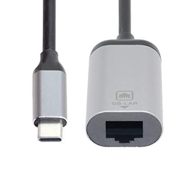 Imagem de chenyang Adaptador de cabo LAN de rede Gigabit Ethernet USB C para RJ45 1000Mbps