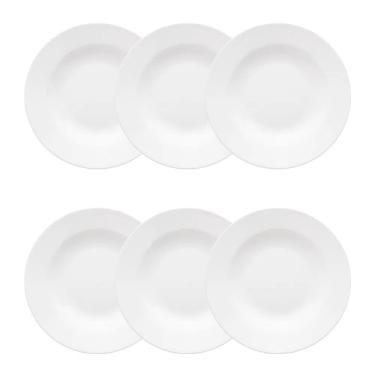 Imagem de Conjunto de Pratos Fundos 06 Peças Flamingo White Oxford