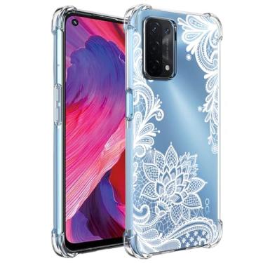 Imagem de Ueokeird Capa de telefone para Oppo A54 5G Capa/Oppo A74 5G/Oppo A93S 5G Capa para meninas mulheres, capa protetora fina à prova de choque com padrão floral flexível TPU para Oppo A54 5G Mandala