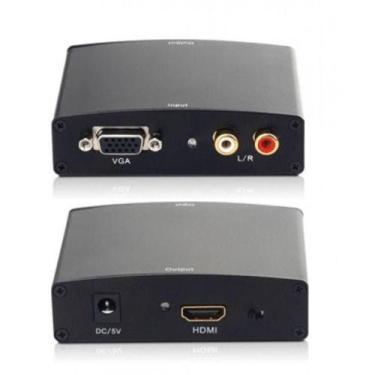 Imagem de Conversor Adaptador VGA para HDMI - Analógico x Digital com Áudio - Ex