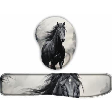 Imagem de KIT Mouse Pad + Apoio de teclado Cavalo - JDM