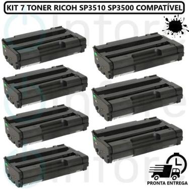Imagem de Combo 7 Toner Sp3500 3500 5 Un Compatível C/ Ricoh SP3500 SP3510 SP340
