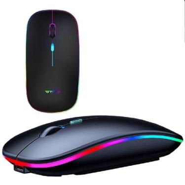 Imagem de Mouse recarregavel via Bluetooth para tablet Samsung Galaxy A9+ Plus -