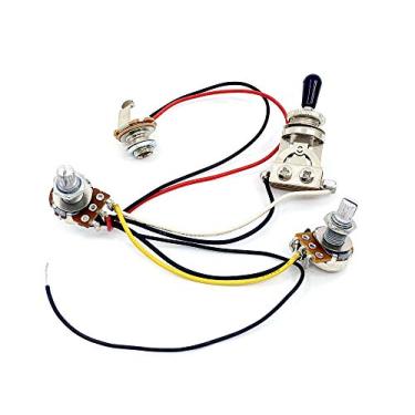 Imagem de Chicote de fios para guitarras PRS, ESP, LTD e Jackson - 1 volume, 1 tom, interruptor de alternância de 3 vias e conector