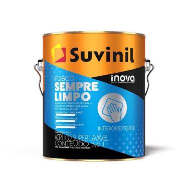 Imagem de Tinta AcrÍlica 3,6l Fosco Sempre Limpo Suvinil - Algodão Egípcio - SUV