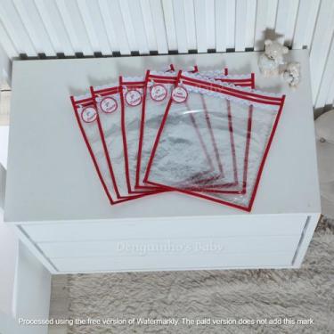 Imagem de Kit c/ 5 Saquinhos Para Bolsa de Maternidade - em Plástico Cristal com