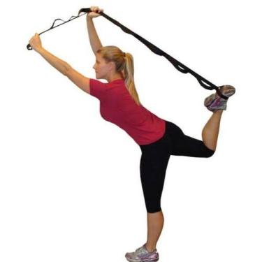 Imagem de Faixa Alongamento Perna Yoga Pilates Fita Ballet Cinto Fita Suporte Pé
