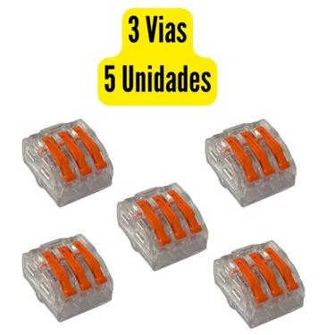 Imagem de Kit C/ 10 Conector De Derivação Borne Compacto Emenda 3 Fios - JNG, 3 