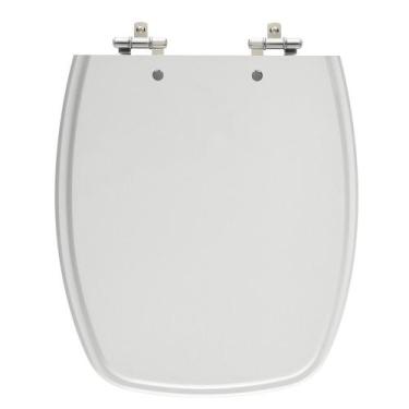 Imagem de Assento Sanitário Stylus Cinza Prata Tampa para Vaso Celite de Madeira