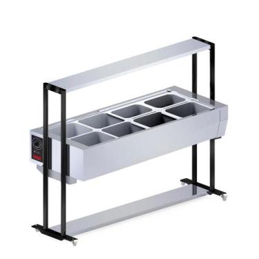 Imagem de Buffet térmico Saro 8 cubas com tampa Inox 127V BF811