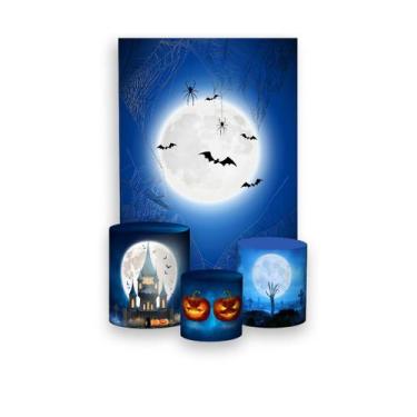 Imagem de Painel De Festa Vertical 1,50 x 2,20 + Trio De Capas Cilindro - Hallow