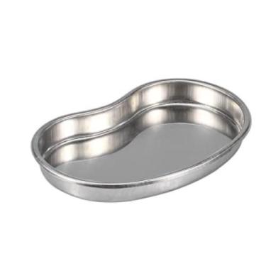 Imagem de Cuba Bandeja cirúrgica Curva de aço inox micropigmentação instrumentaç
