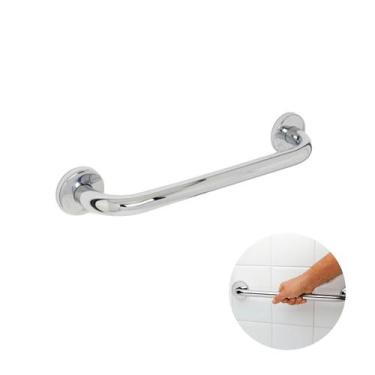 Imagem de Barra de Apoio Inox 80 Cm Cromada de Parede Para Banheiro - Maxima, Aç