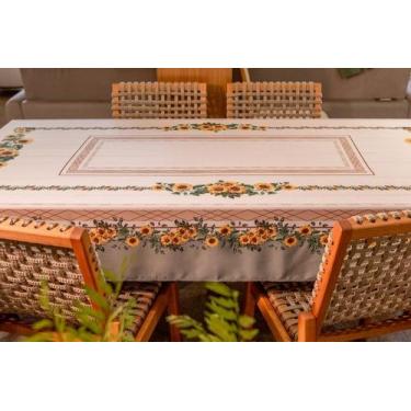 Imagem de Toalha de Mesa Quadrada 1,40x1,40cm - Cachimere Decor, Girasol