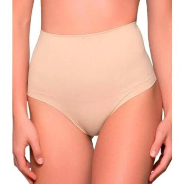 Imagem de Cinta Calça Modeladora Bruvi 4002 Alta Compressão, P, Chocolate