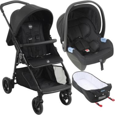 Imagem de Carrinho de Bebe Moises com Bebe Conforto Burigotto Lui Grafite