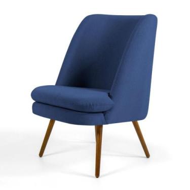 Imagem de Poltrona Decorativa Em Algodão Jeans Com Pé Palito Áquila- Larbelle - 