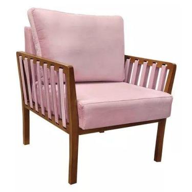 Imagem de Poltrona Confortável Luxo Califórnia - BRYME DECOR, Suede Rose