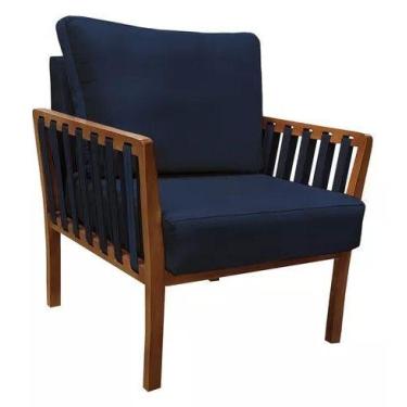 Imagem de Poltrona Confortável Luxo Califórnia - BRYME DECOR, Suede Azul