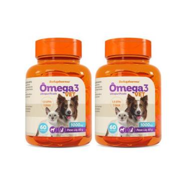 Imagem de Kit 2 Ômega 3 Vet Suplemento Botupharma 1000mg 60 Cápsulas