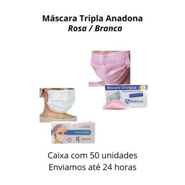 Imagem de Máscara Tripla Proteção Anadona - cx com 50 unidades, Branca