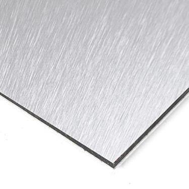 Imagem de Falken Design Painel de placa de alumínio composto ACM, prata escovada, 76,2 cm x 76,2 cm x 0,3 cm