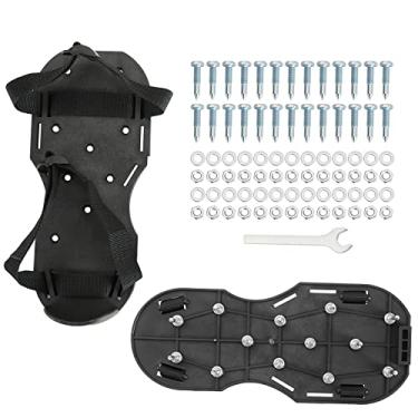 Imagem de ATPEAM Sapatos aeradores de gramado com 26 pontos, sapatos de epóxi de tamanho único, sapatos de ponta de rolo com pontas de epóxi para cuidados com o gramado, piso epóxi, sobreposições, tinta de