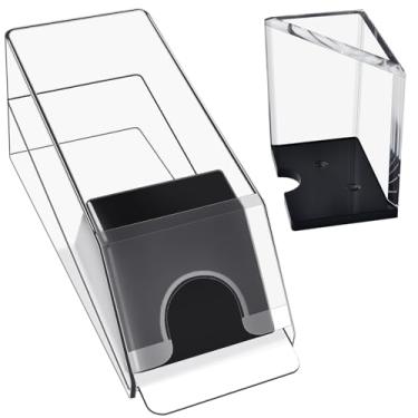 Imagem de Milkary 4 Deck Blackjack Shoe and Discard Tray, Clear Acrylic Blackjack Card Dispenser Dealing Holder Shoe for Playing Card Standard Size Poker Deck Game Night