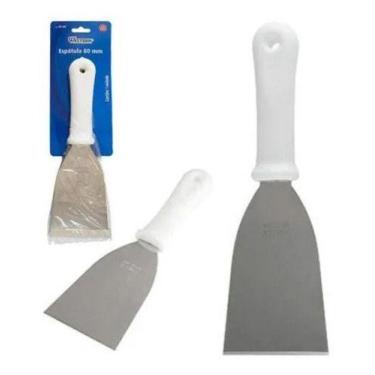 Imagem de Espatula Para Lanche Chapeiro Reta 80mm Hambúrguer Top     Cor Branco 