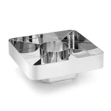 Imagem de Base e Centro de Mesa com Divisória Fragmentos Prata - St James