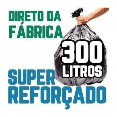 Imagem de Saco De Lixo 300 Litros 200 Un Preto Super Reforçado - HIGIPACK