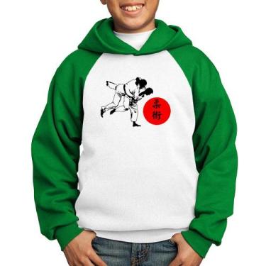 Imagem de Moletom Infantil Jiu Jitsu Judô Artes Marciais - Foca na Moda, Branco,