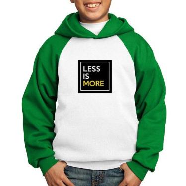 Imagem de Moletom Infantil Less is More - Foca na Moda, Branco, Verde, 2
