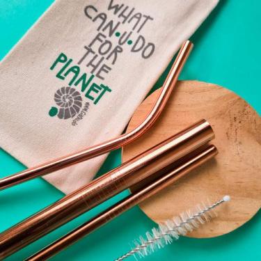 Imagem de Canudo de inox 6mm - Reto - Rose Gold - CAN.U.DO