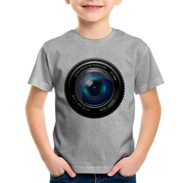 Imagem de Camiseta Infantil Lente Câmera - Foca na Moda, Cinza, 6