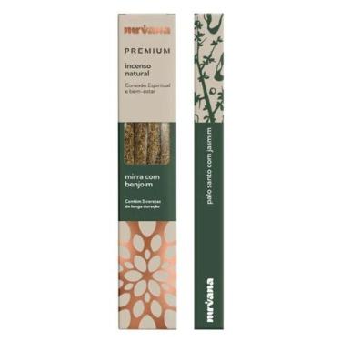 Imagem de Incenso Nirvana Mirra C/ Benjoim Natural Premium C/5 Var. - Lua Místic
