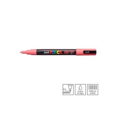 Imagem de Caneta Posca PC-3M 1,3mm Rosa Coral - 01 unidade - Uni Posca