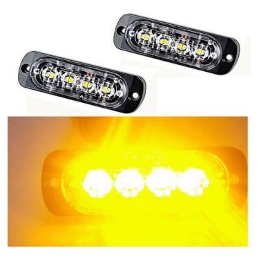 Imagem de Kit Strobo Led Vermelho Type-r, Estilo Policia, Ambulancia - Strobos A