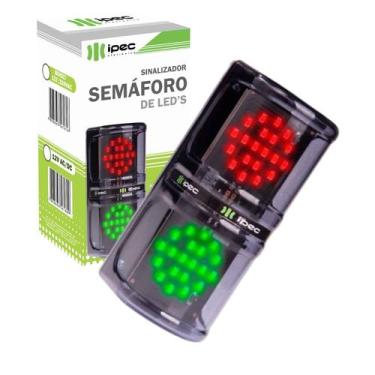 Imagem de Sinalizador Semaforo Led Vermelho Verde Bivolt 127/220Vac Ipec