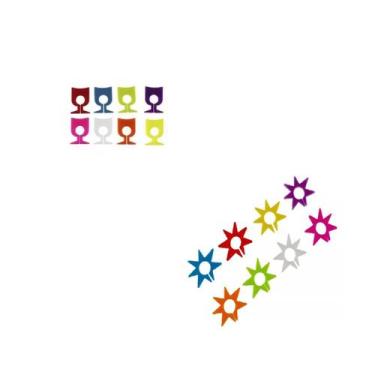 Imagem de Conjunto de 16 marcadores de taças drinks vinho TE - Clink