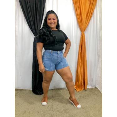 Imagem de Bermuda feminina jeans com lycra - Locksmith 