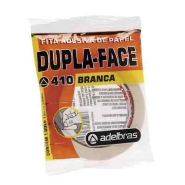 Imagem de Fita Dupla Face FLOW-PACK 12MM X 30MTS - Papel Branco 410 - Adelbras