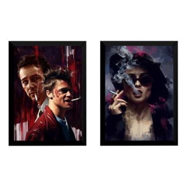 Imagem de Kit 2 Quadros Fight Clube Da Luta Marla Tyler Arte - Fanarte